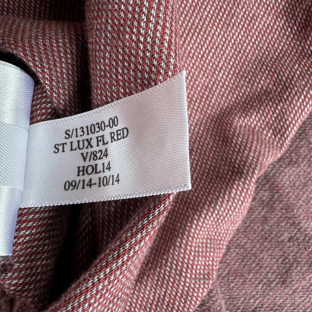 BANANA REPUBLIC Luxe Flannel Slim Fit Shirt Mens Large Red